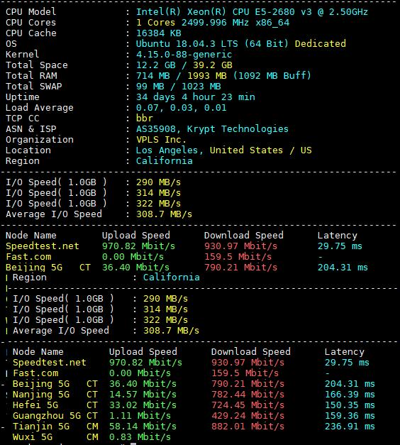 2020 年 真实用户对 ion 洛杉矶 vps 的测评结果汇总